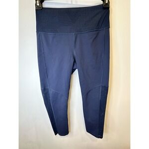 The North Face FlashDry Leggings Women's M Navy Blue Cropped Laser Cut NWOT